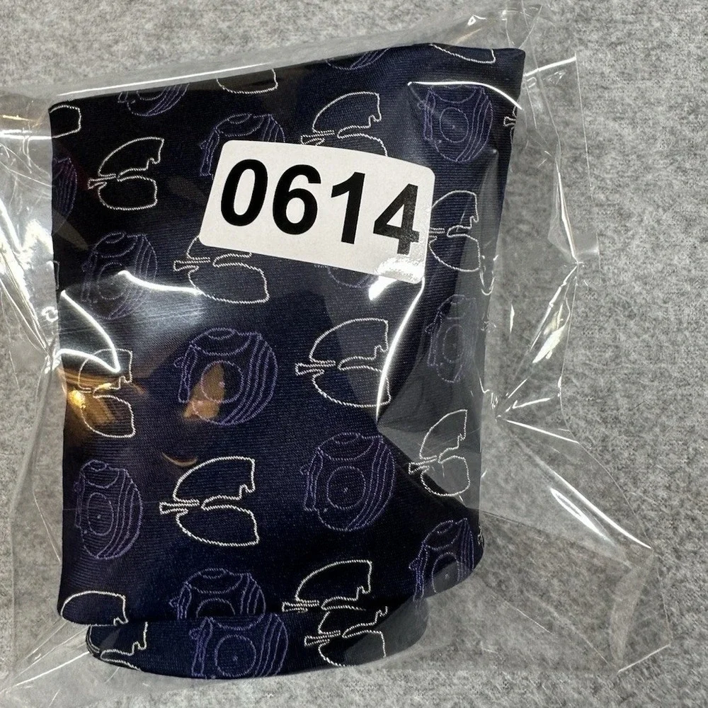 GSK GlaxoSmithKline Promotional Navy Silk Tie‎ Pulmonary Pharma Motif